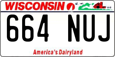 WI license plate 664NUJ