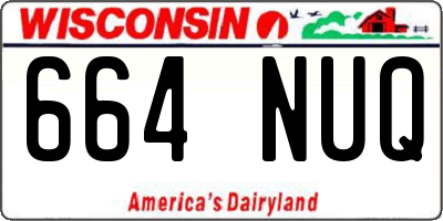 WI license plate 664NUQ
