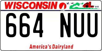 WI license plate 664NUU
