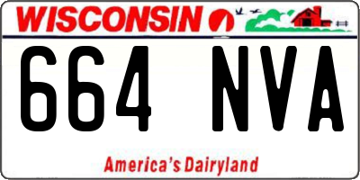 WI license plate 664NVA