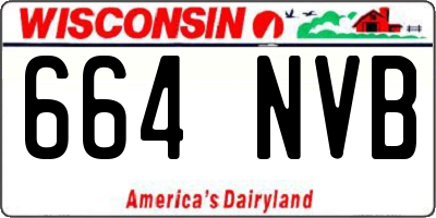 WI license plate 664NVB