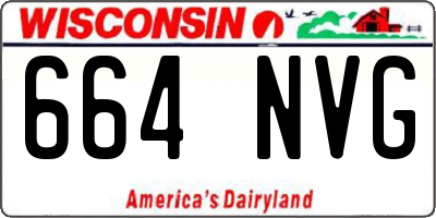 WI license plate 664NVG
