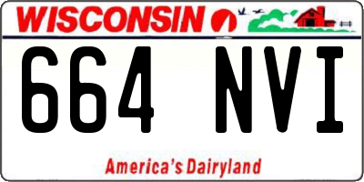 WI license plate 664NVI