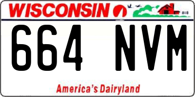 WI license plate 664NVM