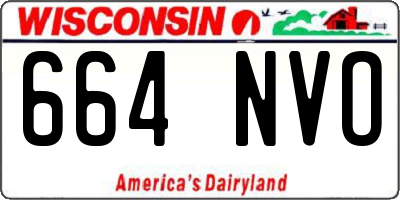 WI license plate 664NVO