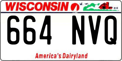 WI license plate 664NVQ