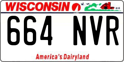 WI license plate 664NVR