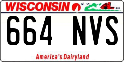 WI license plate 664NVS