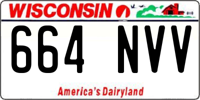 WI license plate 664NVV