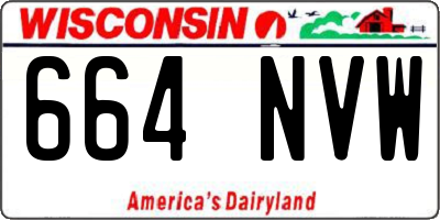 WI license plate 664NVW