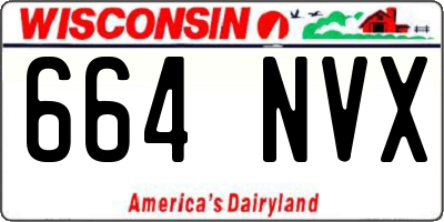 WI license plate 664NVX