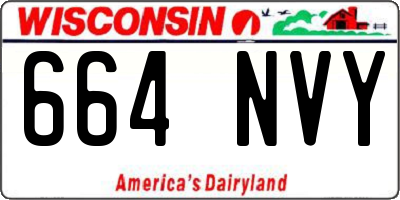 WI license plate 664NVY
