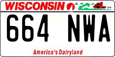 WI license plate 664NWA