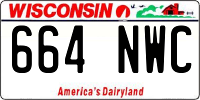 WI license plate 664NWC