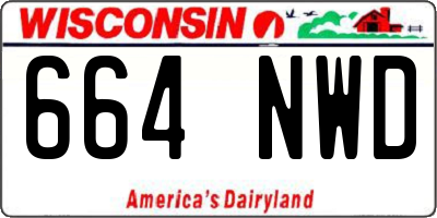 WI license plate 664NWD