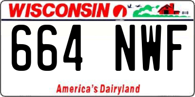 WI license plate 664NWF