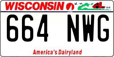 WI license plate 664NWG