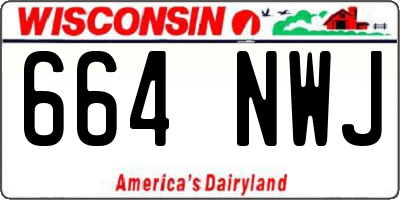 WI license plate 664NWJ
