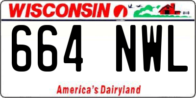 WI license plate 664NWL