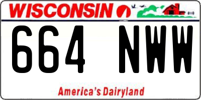 WI license plate 664NWW