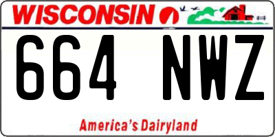 WI license plate 664NWZ