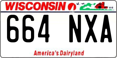 WI license plate 664NXA