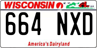 WI license plate 664NXD