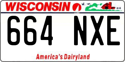 WI license plate 664NXE