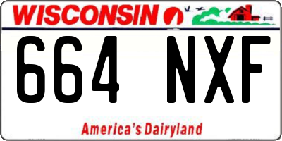 WI license plate 664NXF