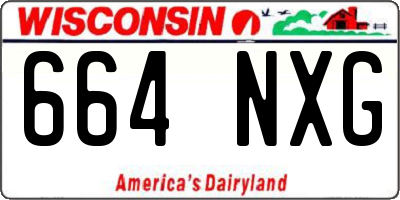 WI license plate 664NXG