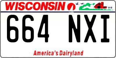 WI license plate 664NXI