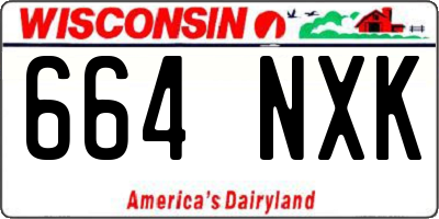 WI license plate 664NXK