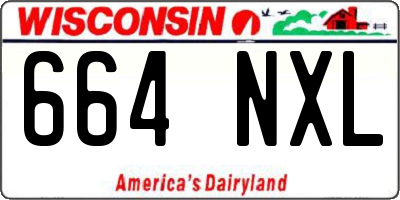 WI license plate 664NXL