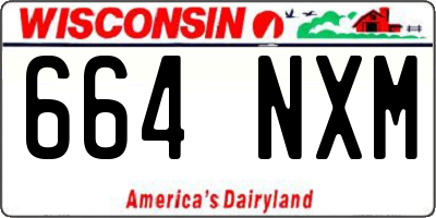 WI license plate 664NXM