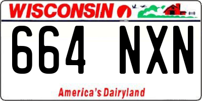 WI license plate 664NXN