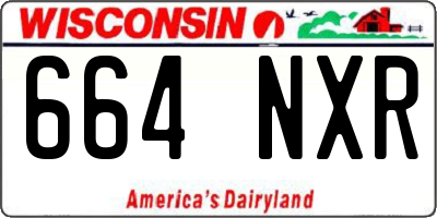 WI license plate 664NXR
