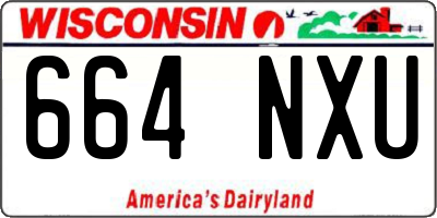 WI license plate 664NXU