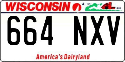 WI license plate 664NXV