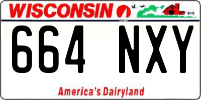 WI license plate 664NXY