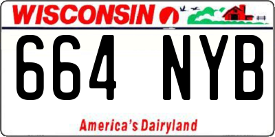 WI license plate 664NYB