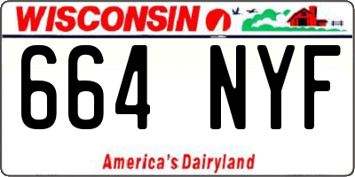 WI license plate 664NYF