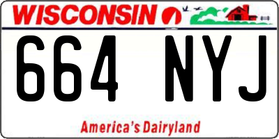 WI license plate 664NYJ