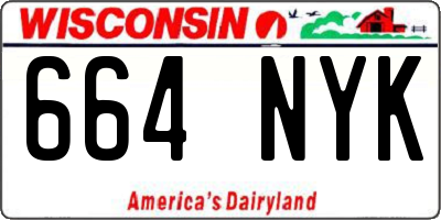 WI license plate 664NYK