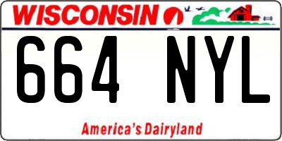 WI license plate 664NYL