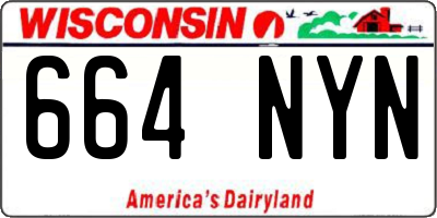 WI license plate 664NYN