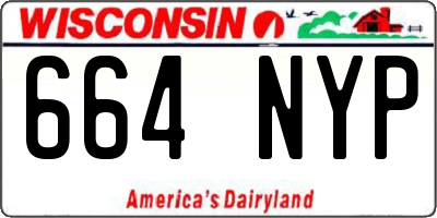 WI license plate 664NYP