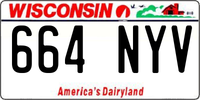 WI license plate 664NYV