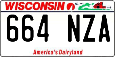WI license plate 664NZA