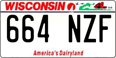 WI license plate 664NZF