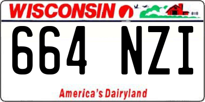 WI license plate 664NZI